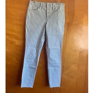 NWOT Striped High Rise denim skinny jeans